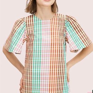 Kate Spade Rainbow Plaid Shirt